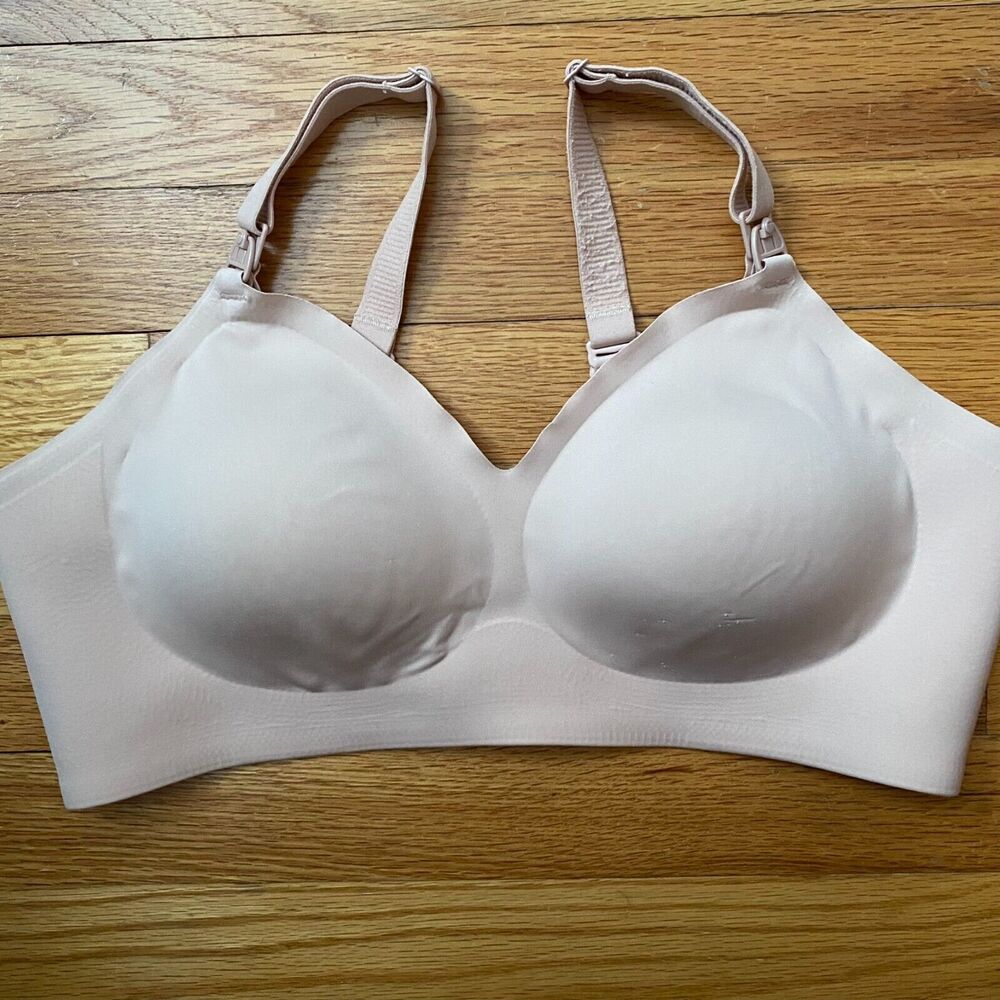 Momcozy Womens Nude Nursing Bra Size XL Light Support Lightly Used
